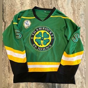 NWOT! St. John's Shamrocks GOON Ross The Boss Rhea #3 Hockey Jersey Small